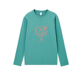 Casual μπλούζα με στάμπα και οβάλ λαιμόκοψη