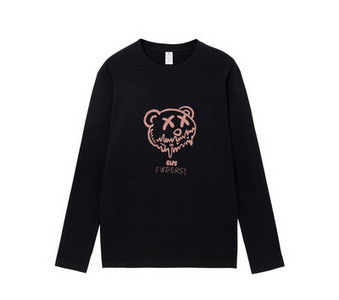 Casual μπλούζα με στάμπα και οβάλ λαιμόκοψη