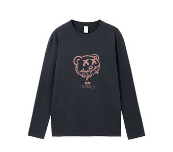 Casual μπλούζα με στάμπα και οβάλ λαιμόκοψη