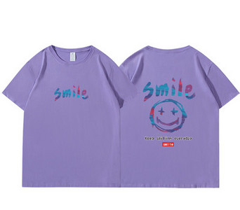 Casual t-shirt με απλικέ και κοντό μανίκι για γυναίκες