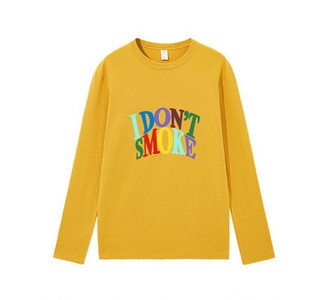 Γυναικεία μονόχρωμη μπλούζα με πολύχρωμη επιγραφή