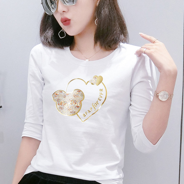 Bluza casual dama cu aplicatie si maneci 3/4