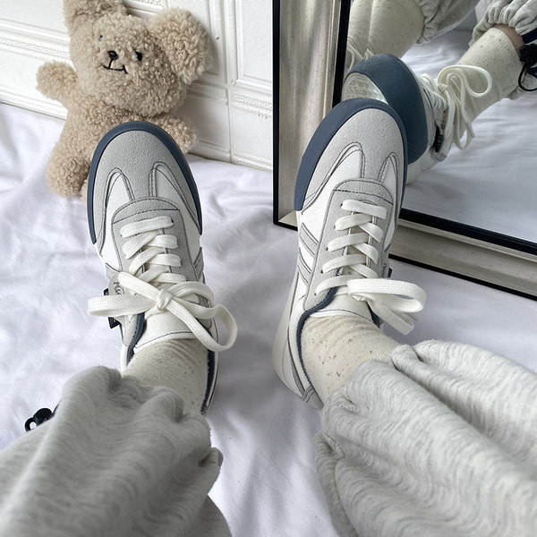 Tenisi dama casual din material textil cu sireturi