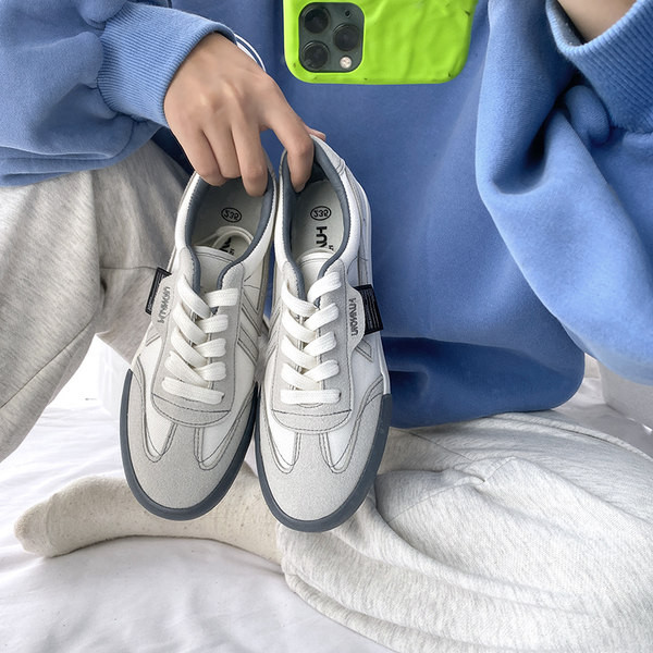 Tenisi dama casual din material textil cu sireturi