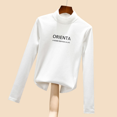 Polo dens de toamnă-iarnă cu o inscripție