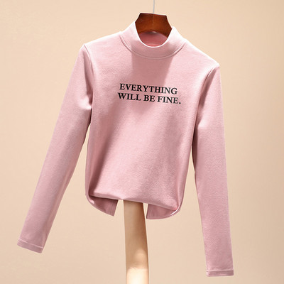 Polo dens de toamnă-iarnă cu o inscripție