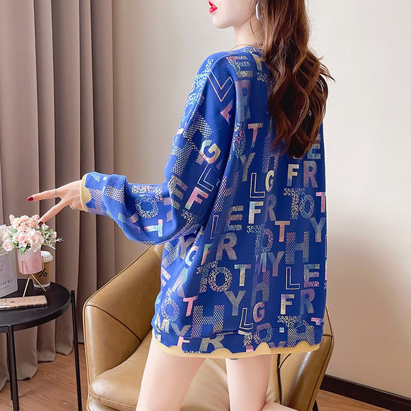 Bluza de dama model larg cu model colorat