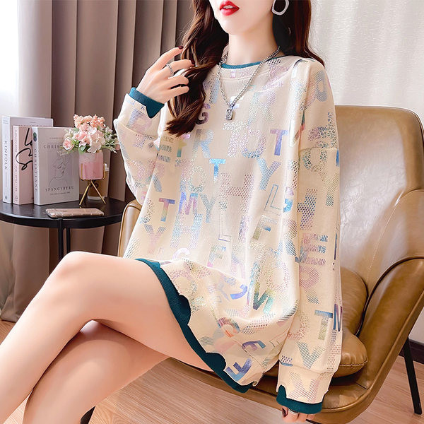 Bluza de dama model larg cu model colorat