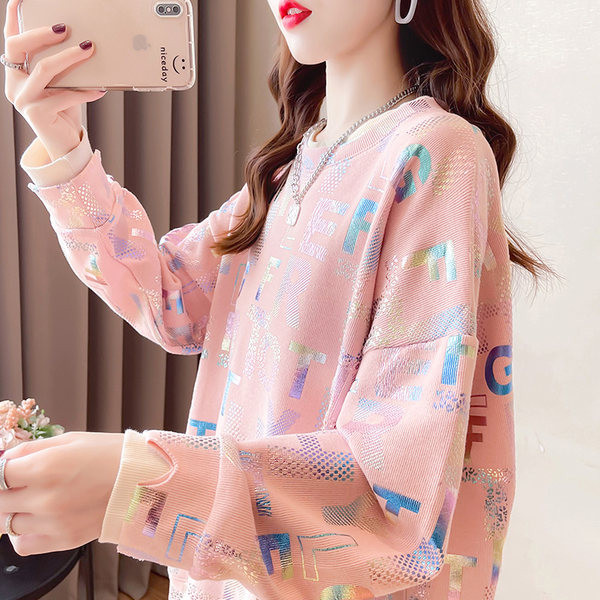 Bluza de dama model larg cu model colorat