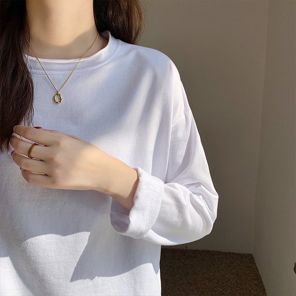 Bluza casual dama model nou cu model rupt - culoare alba