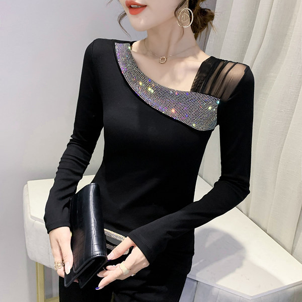 Bluza eleganta model nou cu tul si pietre