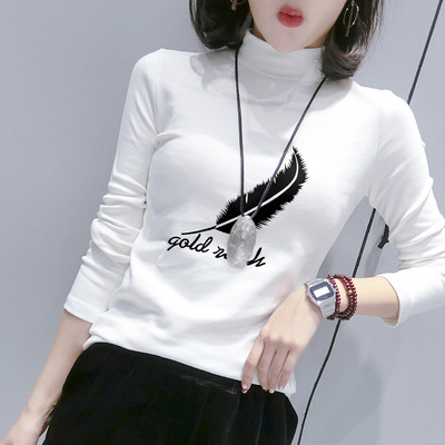 Bluza de toamna model nou cu guler polo si imprimeu