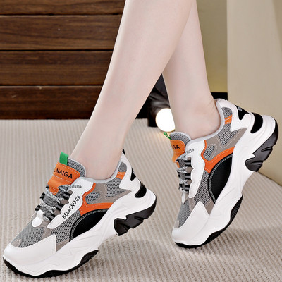 Adidasi de dama cu sireturi si talpa plata