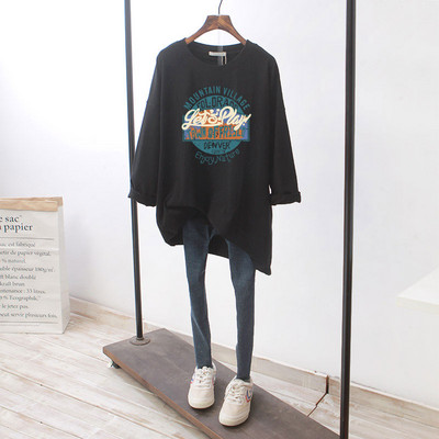 Bluză lată casual de damă cu imprimeu color