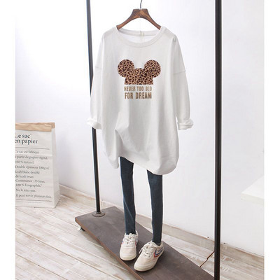 Bluză lată casual de damă cu imprimeu color