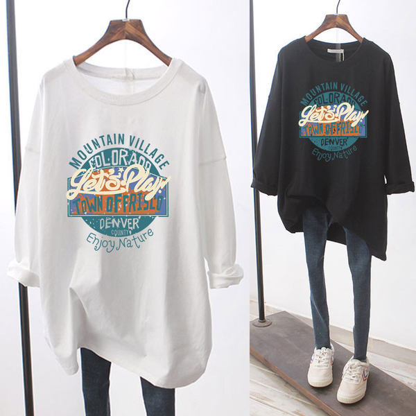 Bluză lată casual de damă cu imprimeu color