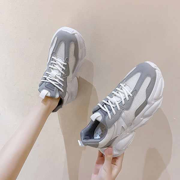 Tenisi casual dama model rotunjit cu plasa