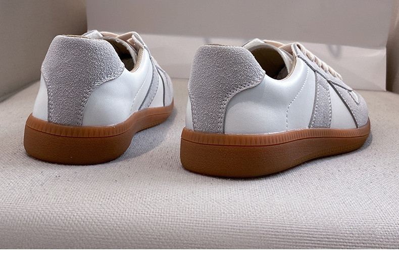 Ženske tenisice jednobojni model s vezicama od umjetne kože