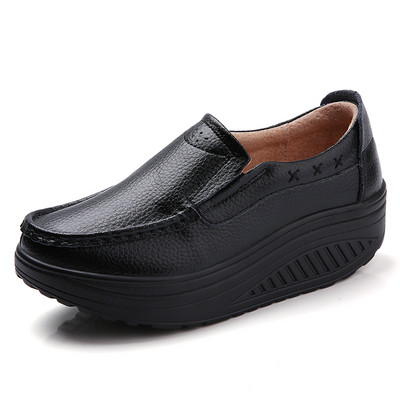 Ženske casual cipele od umjetne antilop kože s visokim potplatom