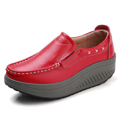 Ženske casual cipele od umjetne antilop kože s visokim potplatom