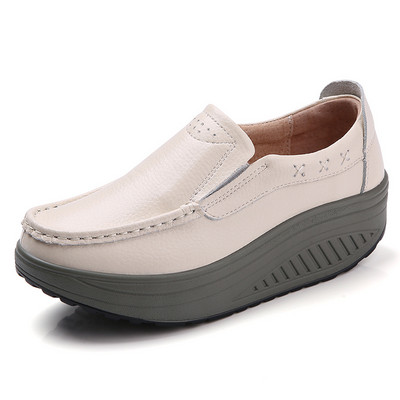 Ženske casual cipele od umjetne antilop kože s visokim potplatom