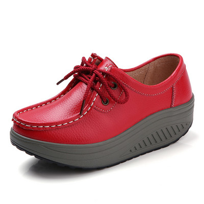 Ženske casual cipele od umjetne antilop kože s visokim potplatom