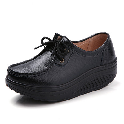 Ženske casual cipele od umjetne antilop kože s visokim potplatom