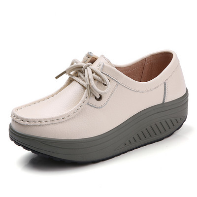 Ženske casual cipele od umjetne antilop kože s visokim potplatom