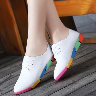 Γυναικεία αθλητικά παπούτσια με χρωματιστές σόλες - τέσσερα χρώματα