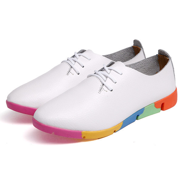 Γυναικεία αθλητικά παπούτσια με χρωματιστές σόλες - τέσσερα χρώματα