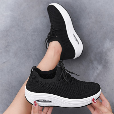 Ženske tekstilne tenisice sa zračnom komorom i vezicama