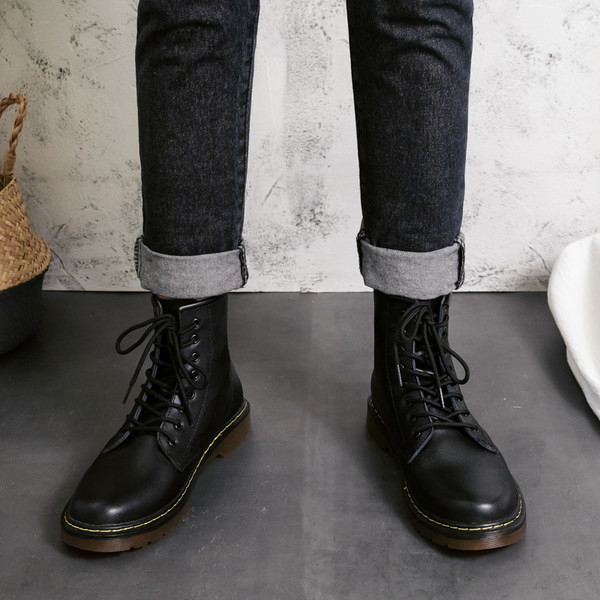 Muške čizme od eko kože sa vezicama