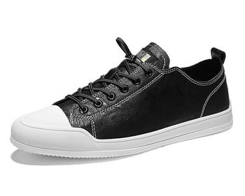 Ανδρικά sneakers casual από οικολογικό δέρμα - επίπεδη σόλα