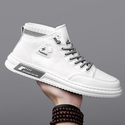 Jesenske muške tenisice do gležnja od eko kože - više modela