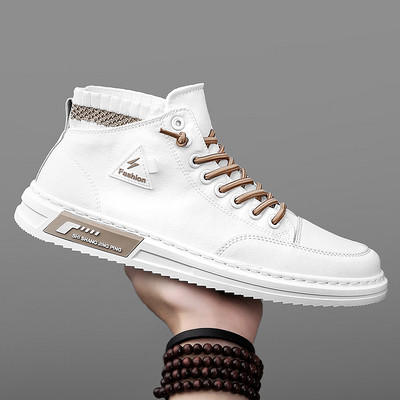 Jesenske muške tenisice do gležnja od eko kože - više modela