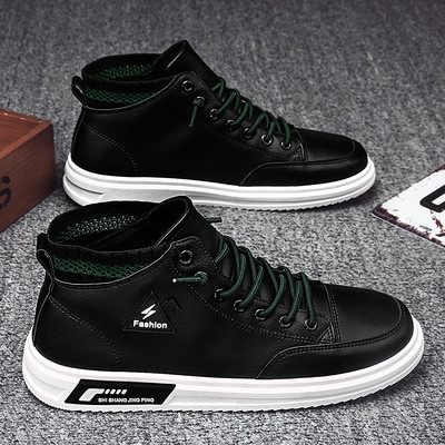 Jesenske muške tenisice do gležnja od eko kože - više modela