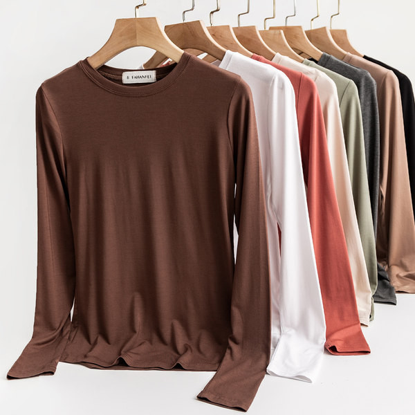 Proljetno-jesenska bluza s ovalnim izrezom - različite boje