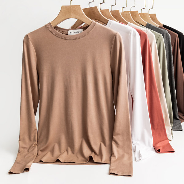 Proljetno-jesenska bluza s ovalnim izrezom - različite boje