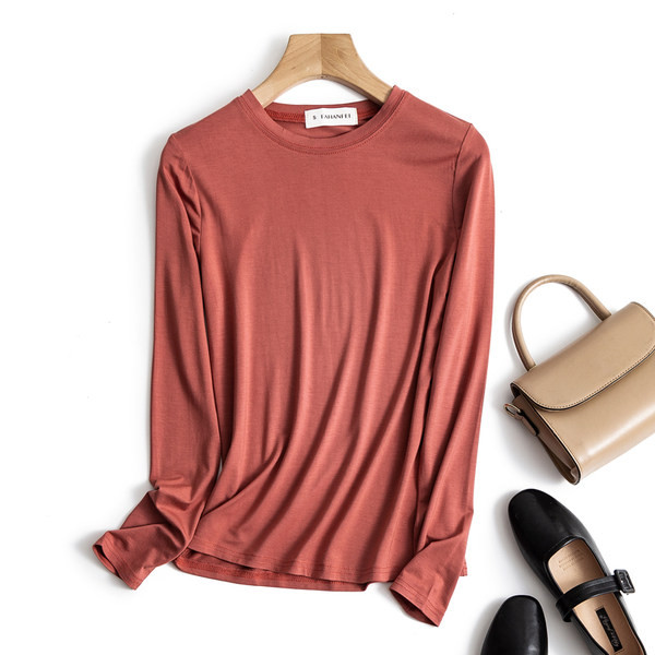 Proljetno-jesenska bluza s ovalnim izrezom - različite boje