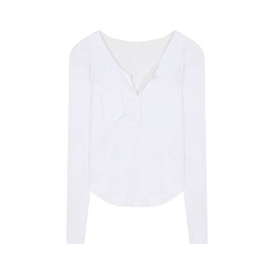 Krojena ženska bluza od samtastog žerseja na gumbe