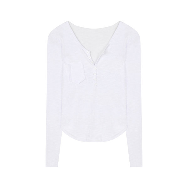 Krojena ženska bluza od samtastog žerseja na gumbe