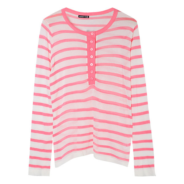 Prugasta ženska bluza s gumbima