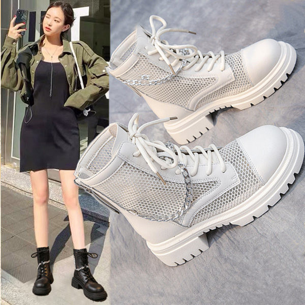 Ženske moderne gležnjače s metalnim lancem