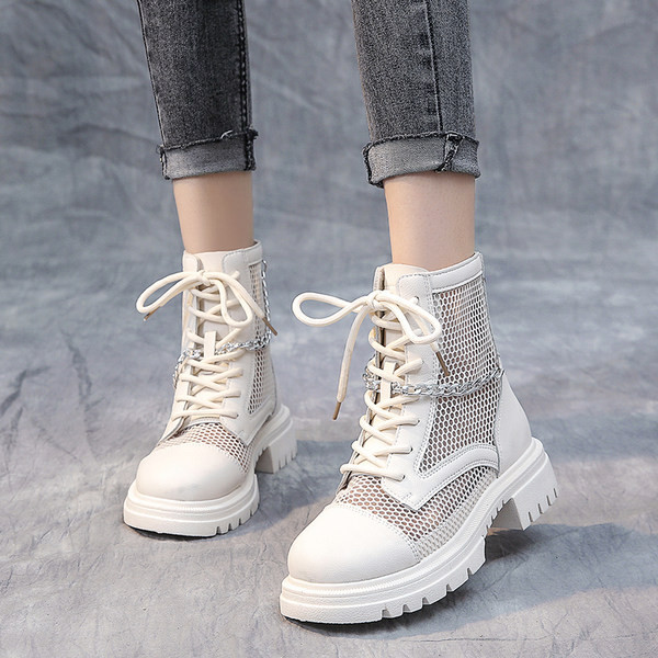 Ženske moderne gležnjače s metalnim lancem