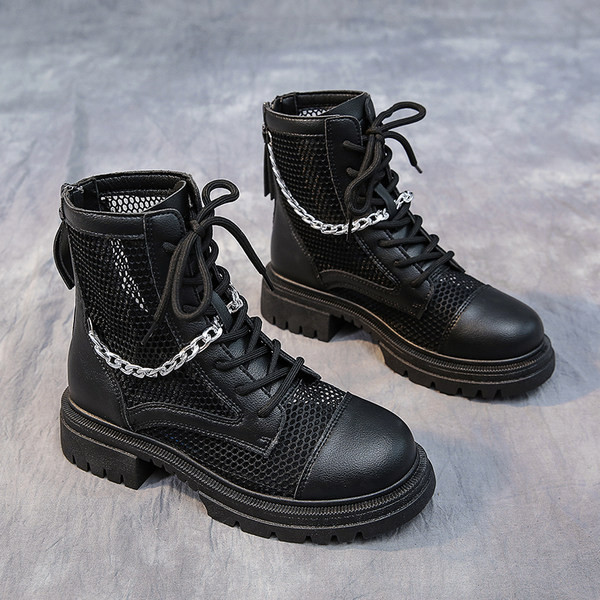 Ženske moderne gležnjače s metalnim lancem
