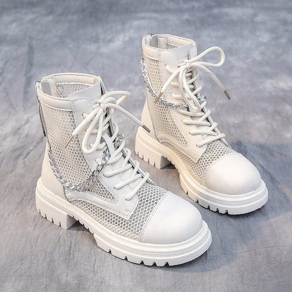 Ženske moderne gležnjače s metalnim lancem