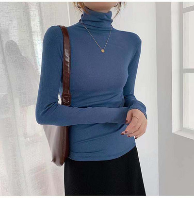 Νέο μοντέλο γυναικεία μπλούζα με ψηλό γιακά πόλο - διάφορα χρώματα