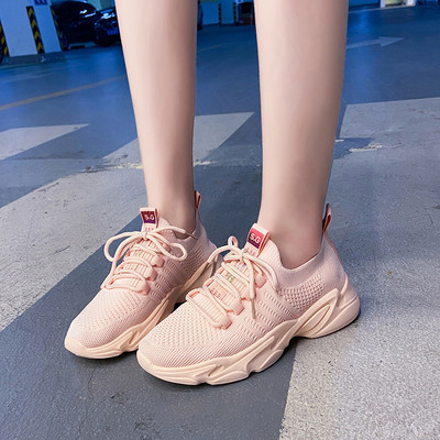 Tenisi dama textile cu sireturi si talpa plata