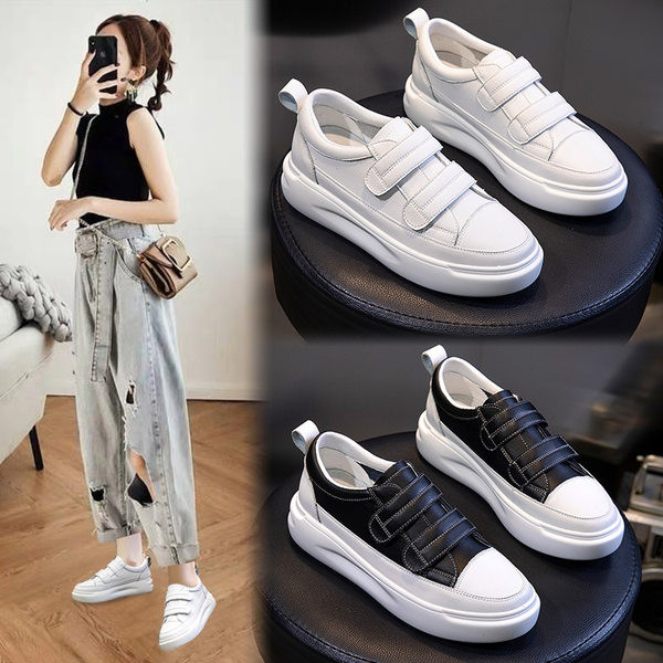 Ležerne ženske tenisice na čičak i ravni potplat