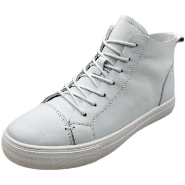 Ženske kožne tenisice s vezicama u bijeloj boji